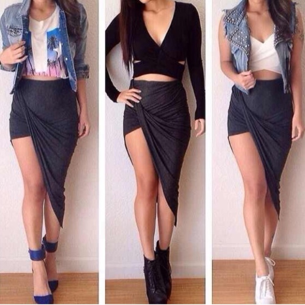 Black Hawaiian wrapped skirt!